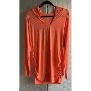 Energy Zone Womens Active Pullover Hoodie Size XL Peach thumbholes/pouch *Notes